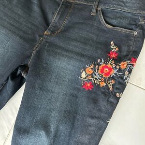 Embroidered Floral Women's Jeans